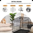 thumbnail image 5 of 30" Dog Crate, Folding Metal Wire Dog Cage with Double Door & Double Lock, Portable Pet Crate Kennel for Small Medium Dogs Cats Rabbits, Black, 5 of 7