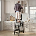 thumbnail image 2 of 5 Step Ladder, Holaki 5-Step Folding Ladder with Wide Anti-Slip Pedals, 600lbs Lightweight Portable Sturdy Steel Step Stool for Home Kitchen Office, 2 of 8