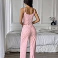 thumbnail image 5 of Blmnix Pajamas for Women Sexy Pajamas 2 Piece Pajama Set Sleepwear Sets Pajamas Square Neckline Sleeveless Pink Long Womens Pajama Sets Shorts,XL, 5 of 6