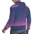 thumbnail image 6 of Lsque Violet Glitter Pattern Casual Men's Hoodie,Hooded Sweatshirt with Kangaroo Pocket,Pullover Hoodie-Small, 6 of 7