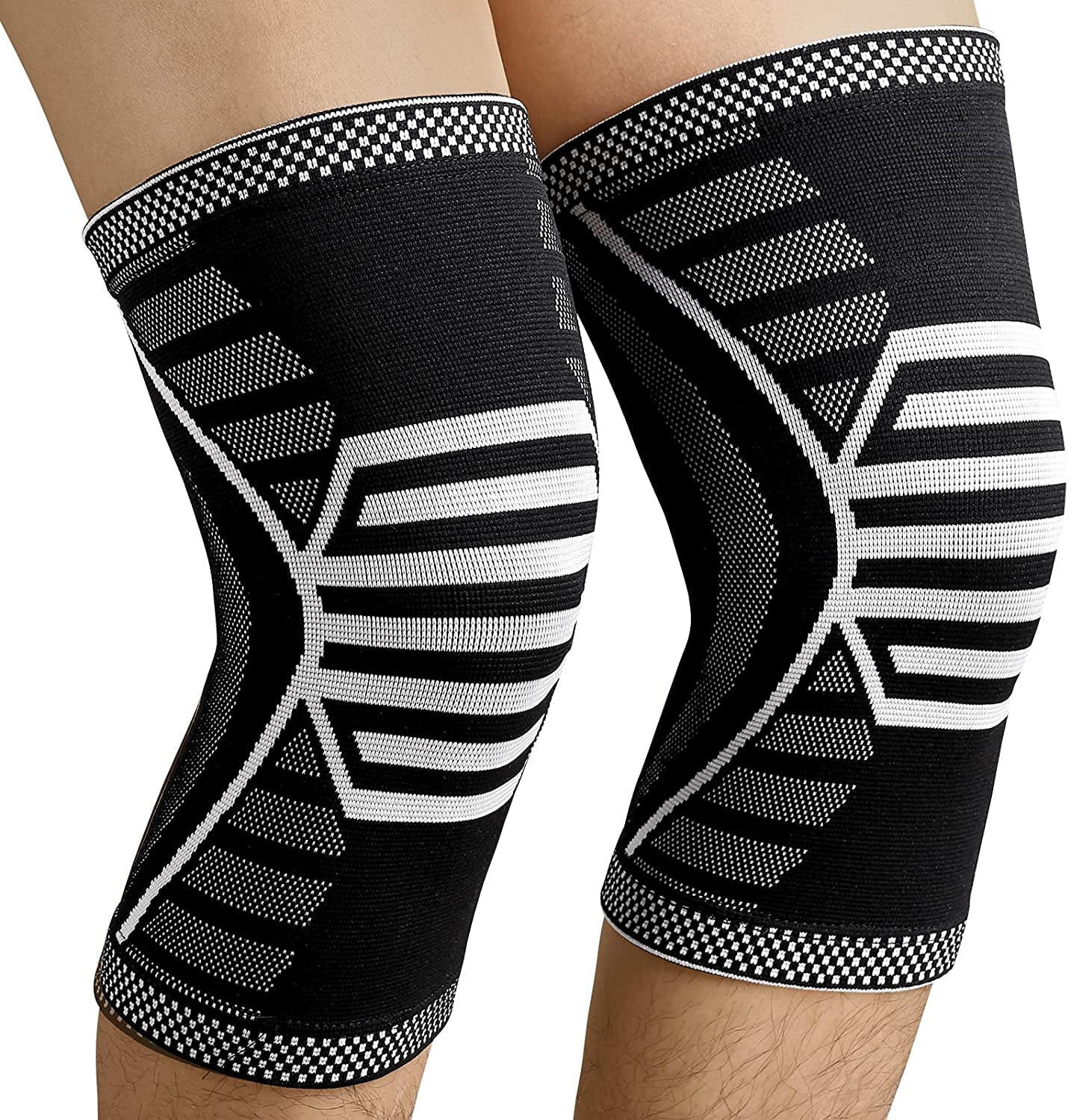 Knit Knee Brace Compression Sleeve for Meniscus Tear Arthritis Joint Pain Relief 