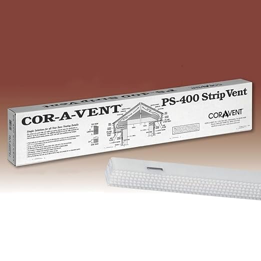 Soffit Strip Vent PS-400 (1″ x 3/4″ x 4′, Black, 48)