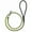 Black & Green, variant on Dogline L2049-1-5 Dogline Round Braided Leather Leash, Black & Green - 0.38 W x 48 L in.