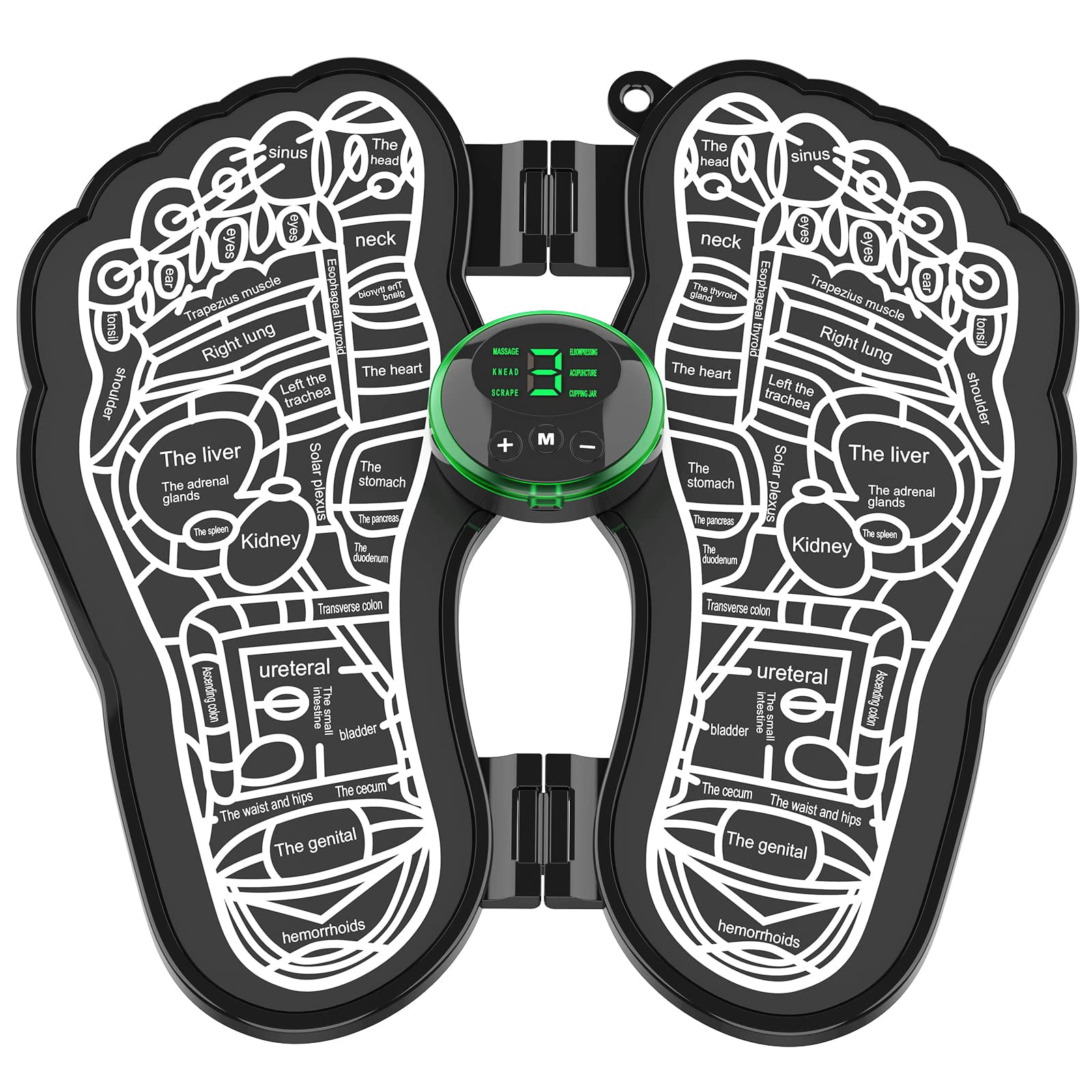 Foot Massager, Neuropathy Pain Relief for Feet, EMS Foot Massager Mat for Neuropathy, Improve Circulation, Muscle Relaxation, Portable & Rechargeable Feet Massager Pad, Black