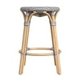 thumbnail image 4 of Home Square 24" Rattan Round Counter Stool in Pink - Set of 2, 4 of 6