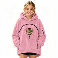 thumbnail image 2 of Boys Girls Pet Pouch Hoodie for Kids Oversized Pet Carrier Kangaroo Pocket Hoodie Sweatshirts Dog Hoodie with Pouch Fleece Soft Warm Fall Fashion Animal Holder Pullover Sweatshirt, 2 of 5