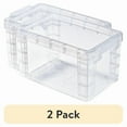 thumbnail image 2 of Plastic Index Card Box Organizer 2 Pack Transparent Hard Case Desktop Storage Us, 2 of 6