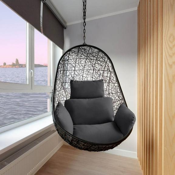 Swing Basket Seat Cushion for Outdoor,Chair Back Cushions Pads,Replacement Rocking Chair Cushions High Back Swing Egg Hanging Cushion for Indoor Outdoor Patio Garden