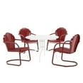 thumbnail image 1 of Crosley Furniture Tulip 5 Piece Metal Outdoor Dining Set in Bright Red, 1 of 13