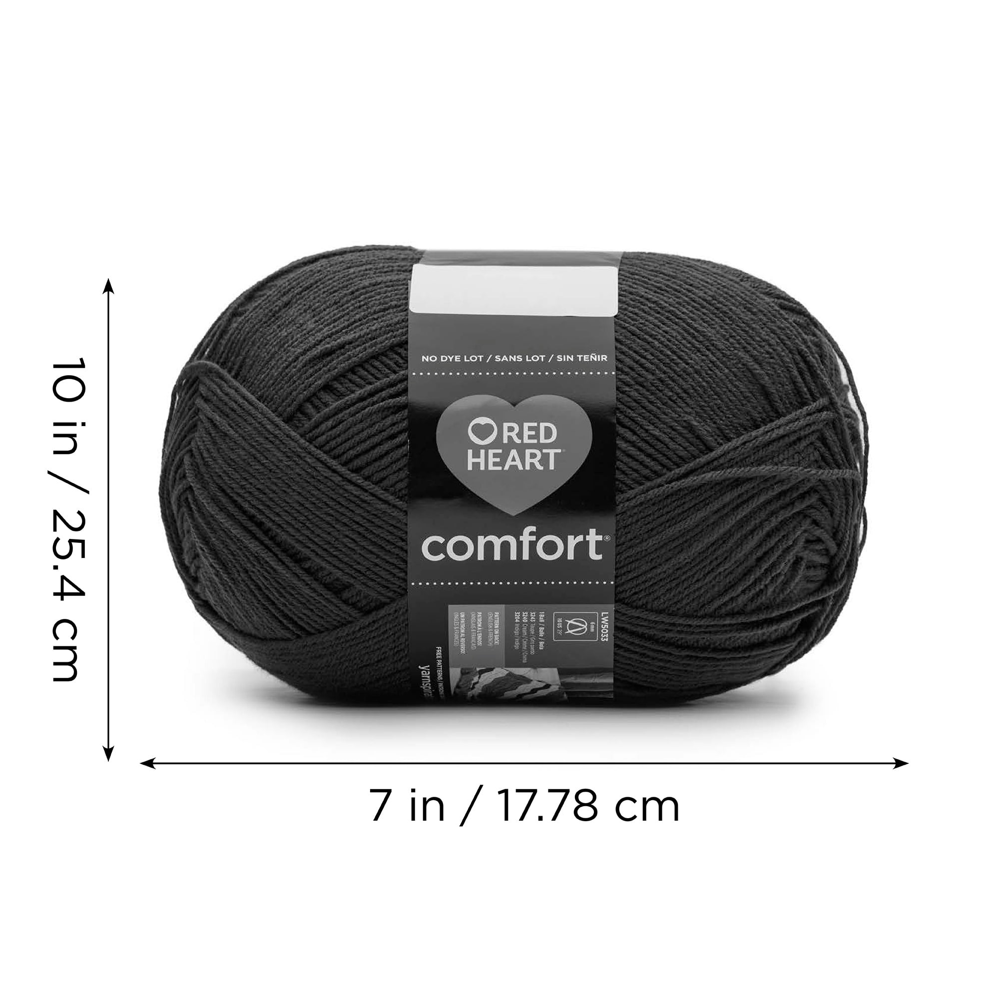 Red Heart® Fil Comfort®, Solide, Acrylique #4 Moyen, 16oz/454g, 867 Yards Fil polyvalent grande taille de pelote