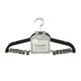 thumbnail image 5 of Simplify Velvet Plastic Skirt Hangers with Clips, 24 Count, Black, 5 of 7