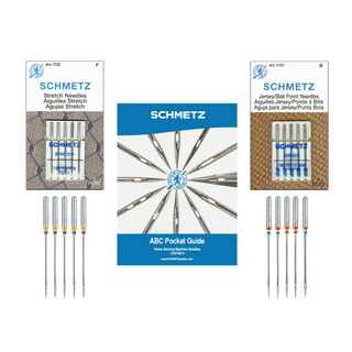  SCHMETZ Microtex Sewing Machine Needle Combo Pack (20 Needles  Total and 1 SCHMETZ ABC Pocket Guide)