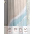 thumbnail image 6 of Summer Blue Beach Wave Sheer Curtains 2 Panels Set Coastal Nautical Watercolor Gradient Ocean Sheer Window Curtains Light Filtering Rod Pocket Voile Drapes for Bedroom Living Room 52"X72", 6 of 9