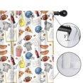 thumbnail image 4 of Football Popcorn White Pattern Insulated Teens Curtains Set Of 2, Bedroom Essentials, Toddler Room Decor 42"x63", 4 of 5