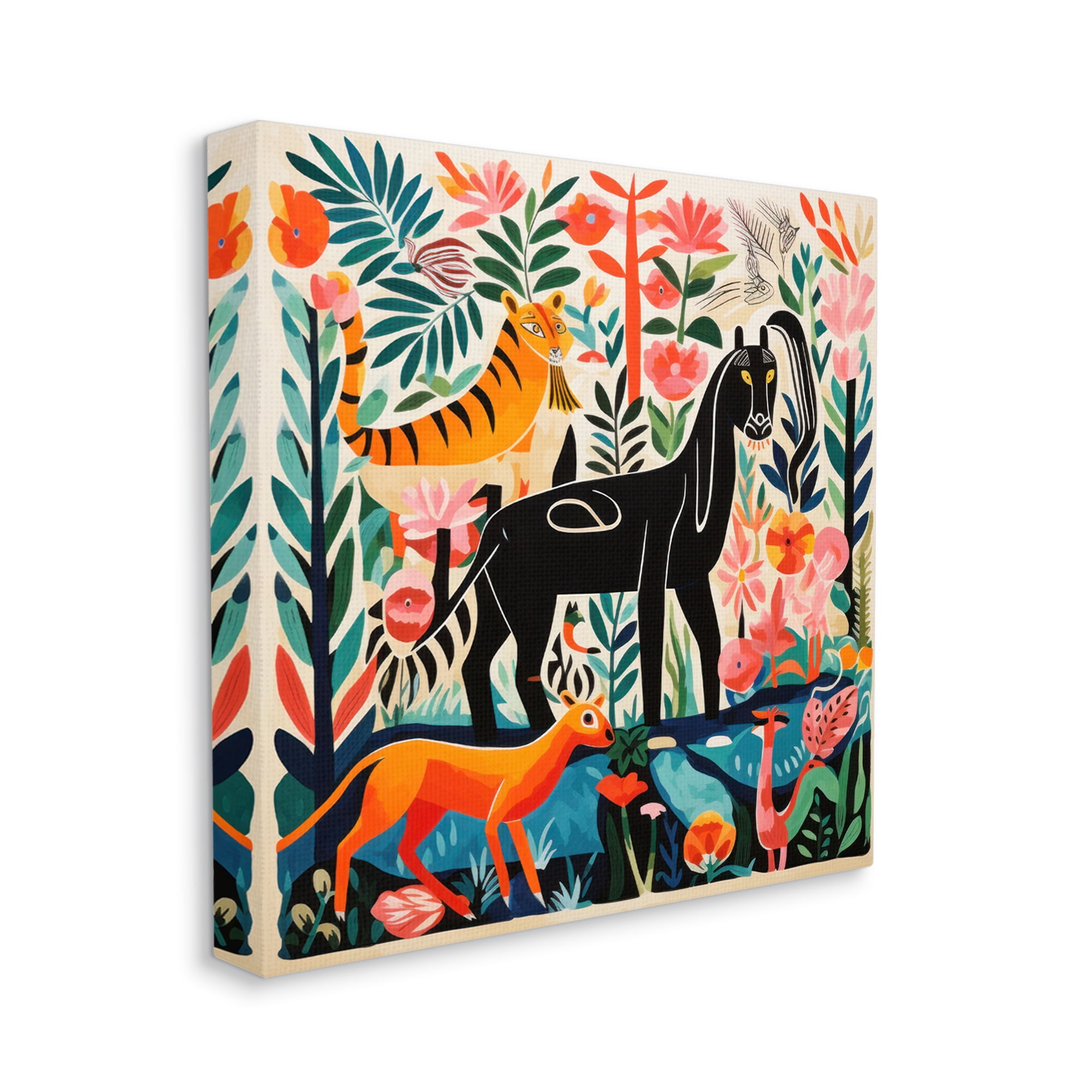 Stupell Industries Mythological Wildlife & Botanicals Animals & Insects Painting Gallery Wrapped Canvas Art Print Wall Art, 30 x 30