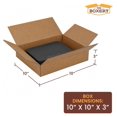 Healthy Document Frame 10x10x3 Corrugated Shipping Boxes 50 Pack Flat 10 Inch Square Low ...