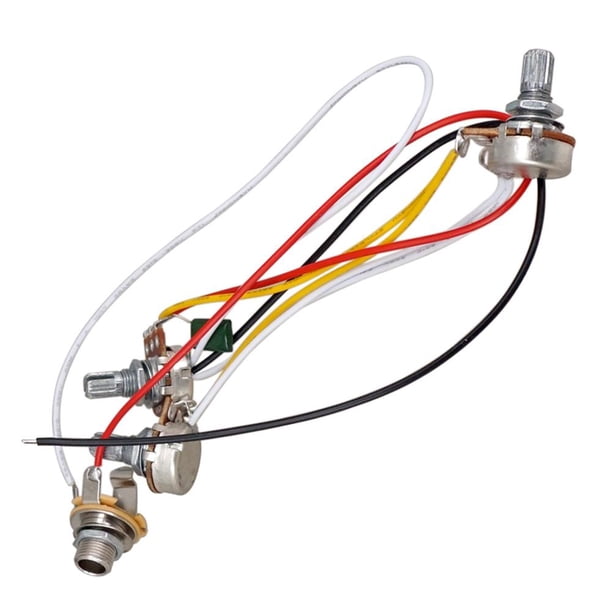 250K 1V1T Jack Acoustic Bass Pickup precableado para piezas de bajo eléctrico de precisión