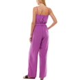 thumbnail image 2 of Kingston Grey Womens Juniors Ruffled V-Neck Jumpsuit, 2 of 2