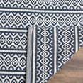 thumbnail image 4 of SAFAVIEH Montauk Randall Geometric Striped Cotton Area Rug, Ivory/Navy, 10' x 14', 4 of 7