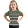thumbnail image 5 of Bovxnpu Kids Summer Tops, Toddler Girls Casual T Shirt, Toddler Kids Boys Girls Fashion Cute Round Neck Stripe Print Short Sleeve Top 9 Years, 5 of 7
