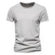 thumbnail image 1 of Camiseta 100% de algodón de calidad de marca para hombre, camisetas con cuello en V y diseño de moda, camisetas sólidas ajustadas, camisetas para hombre, camisetas de manga corta para hombre Tan Jianjun unisex, 1 of 2
