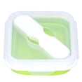 thumbnail image 3 of Lunch Box,, Foldable Thermal Lunch Box, Silicone 600 ML Leakproof Portable  For School For Office Fruit Green 600ML, 3 of 8