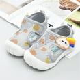 thumbnail image 2 of YYUIJK Baby Shoes Infant Boy Girl First Walker Shoes Toddler Walking Shoes Lightweight Non-Slip Sandals Sneakers for 6 9 12 18 24 Months Gray 12-18 Months, 2 of 3