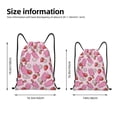 thumbnail image 4 of Drawstring Backpack - Daisies Flowers Strawberry Ice Cream Splash Proof Small Drawstring Gym Bag for Women Men, Cinch Sports String Bag Backpack for Travel Swimming Beach, 4 of 8