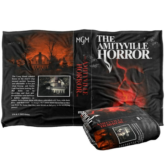 Amityville Horror - Logo Blanket, 36'x58' VHS Front and Back Silky Touch Super Soft Throw Blanket