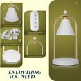 thumbnail image 6 of Soilsiu Candle Warmer Lamp with Timer, Electric White Candle Warmer Light for Bedroom, Dimmable Wax Melts Warmer for Candle Jars, Beside Lamp Gifts for Women Home Decor (2 Bulbs Included), 6 of 8