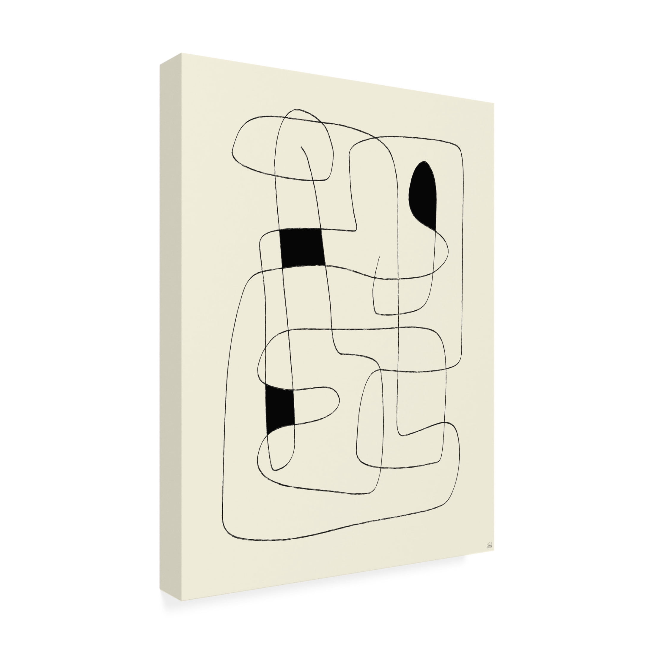 Canvas Wall Art - Line and Brush 'Lines To Fill 4' Wall Art for Living Room, Bedroom, or Office Décor by Trademark Fine Art - 14 x 19 Inches