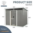 thumbnail image 2 of Alvantor Outdoor Storage Shed 8 x 6 Ft Metal Garden Shed with Sliding Doors and Transparent plate for Backyard, Garden Gray, 2 of 7