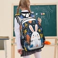thumbnail image 7 of Backpack 12.9 *5.1 * 17.7 Inches Outing Backpack, Shopping Backpack, Travel Backpack Rabbit Surrounded by Flowers, 7 of 7