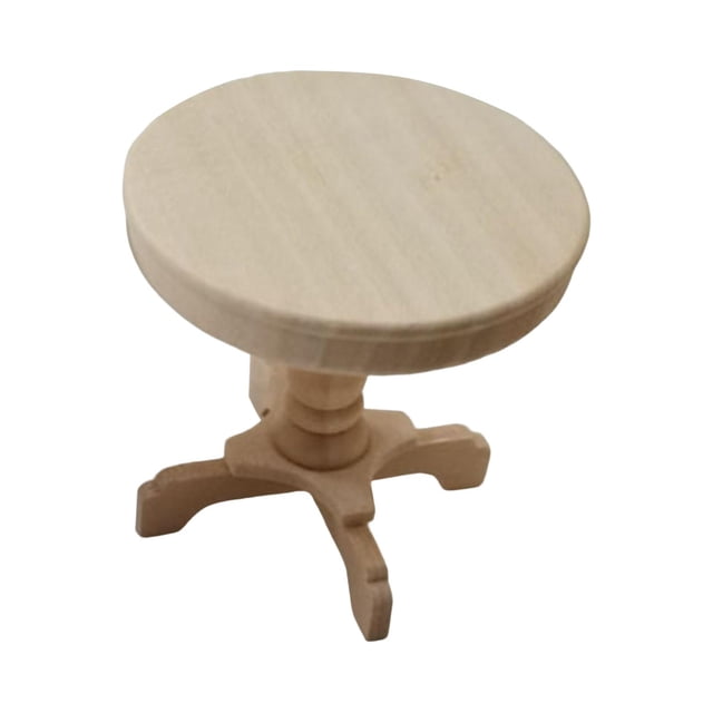 1/12, mesa de madera, conjunto de muebles en miniatura, adorno de mesa lateral redondo, decoración, escena DIY Macarena escritorio de casa de muñecas