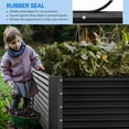 thumbnail image 4 of Dextrus Raised Garden Bed Kit, 8x4x2 ft, Metal Planter Box with Gloves, Ground Nails, Support Rod, Safety Edge Curling, Outdoor Patio, Dark Gray, 4 of 5