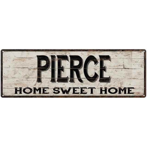 PIERCE Rustic Home Sweet Home Sign Gift 6x18 Metal Decor 106180084186