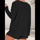 thumbnail image 5 of Conjunto de Pijama para Mujer, de Punto Gofre, Informal, de Dos Piezas, con Bolsillos Negro S, 5 of 9