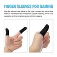 thumbnail image 4 of Uxcell Mobile Gaming Finger Sleeve Controller Finger Thumb Sleeve Gloves Black/Blue, Carbon Fiber Anti Sweat, Pack of 50, 4 of 6