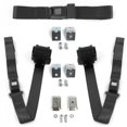 thumbnail image 1 of IH Scout 1961-1980 Standard 2 Point Black Retractable Bench Seat Belt Kit with Bracketry - 3 Belts, 1 of 1