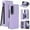 Purple, variant on Dteck for Samsung Galaxy Z Fold 3 Wallet Case with 6 Credit Card Slots and S-Pen Slot,RFID Blocking Multi Card Function Magnetic Clasp Kickstand for Man Women, Purple
