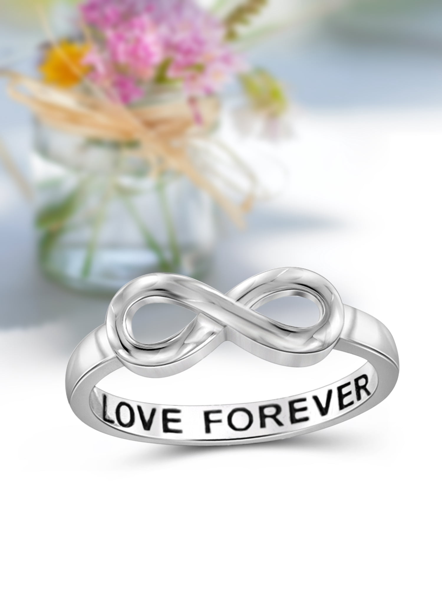 JewelersClub 0.925 Sterling Silver Infinity Friendship Ring for Women | Personalized Love Forever Eternity Knot Symbol Band