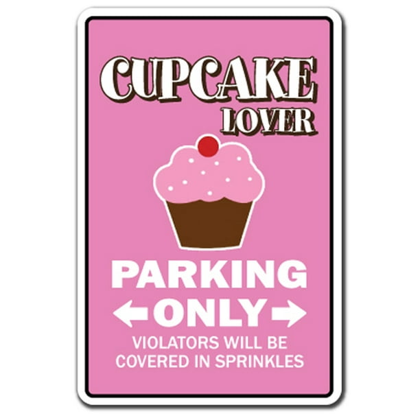 CUPCAKE LOVER Parking Decal bake bakery pastry chef cake dessert