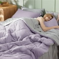 thumbnail image 5 of U by Bedsure Light Purple Full Size Comforter Set - 7 Pieces Reversible Full Bed in a Bag, Full Bed Set Light Purple and Grey with Comforters, Sheets, Pillowcases & Shams, 5 of 6