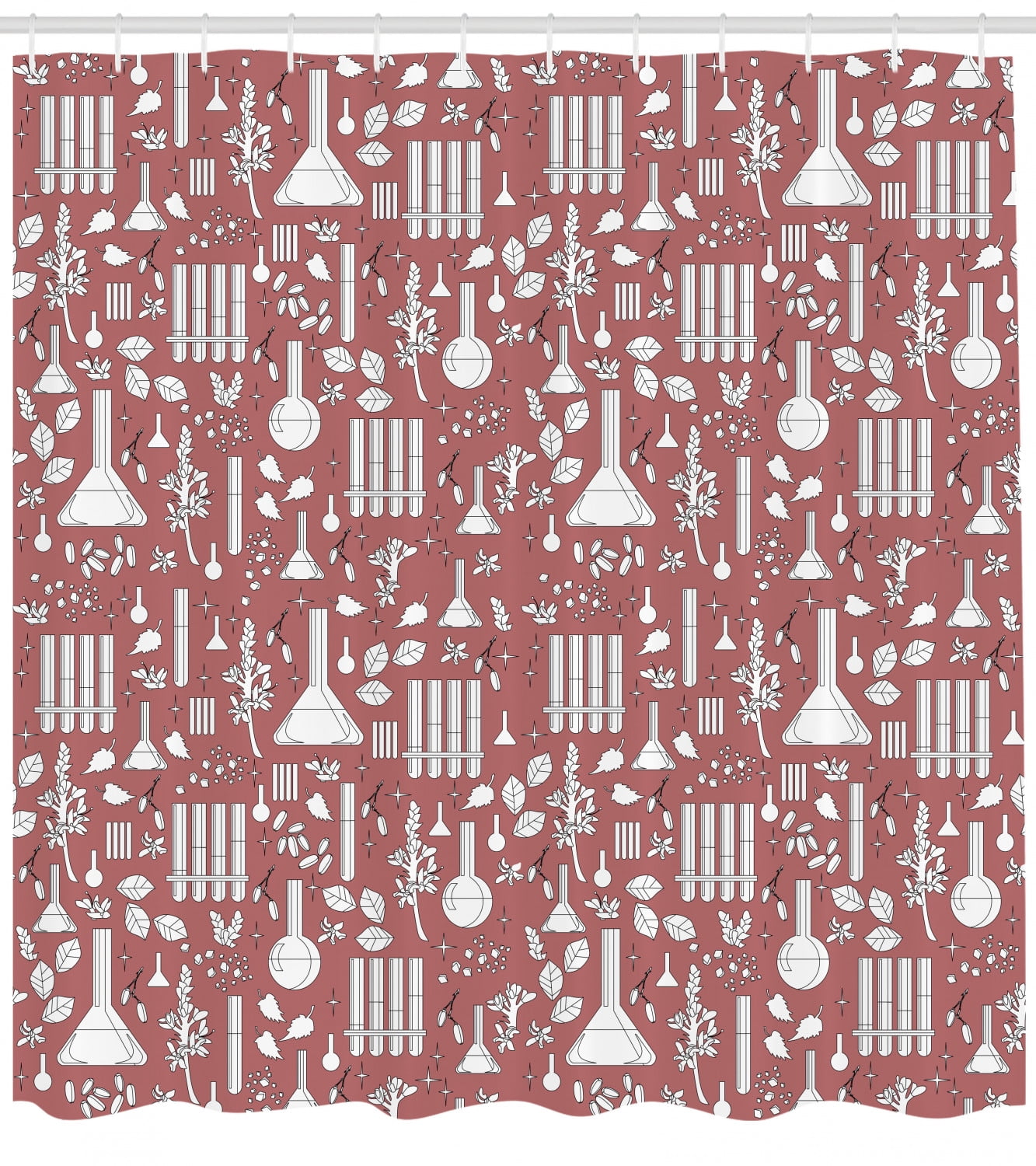 Apothecary Shower Curtain Alchemy Elements Leaves Roots And