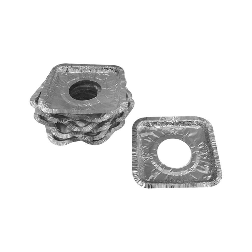 Aluminum Foil Square Stove Burner Disposable Gas Bibs Liners Covers - 500 PC
