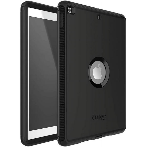 Restored OtterBox DEFENDER SERIES Case & Stand for iPad 7th, 8th, and 9th gen - Black (Refurbished)
