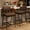 Brown-2 Pcs, variant on Memoryfield Bar Stools Set of 2, Upholstered Counter Height Bar Stools with Backrest & Footrest, Thick Cushion, for Kitchen Island, Counter Bar & Home, Green