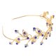 thumbnail image 1 of Diadema Zulema Headpiece de Muchachas Hojas de Cristal Azul, 1 of 8