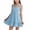 Light Blue, variant on Kids Summer Tank Dress Girls Ruffle Hem Aline Sleeveless Sundress Casual Workout Round Neck Dresses Hot Pink, 8 Years