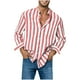 thumbnail image 2 of Blusa y camisa de manga larga con cuello alto para hombre, estilo informal, a la moda, con botones estampados y bolsillo tipo cárdigan, blusa de manga larga con cuello alto, camisetas de poliéster par, 2 of 6